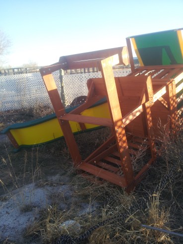 toppled playset